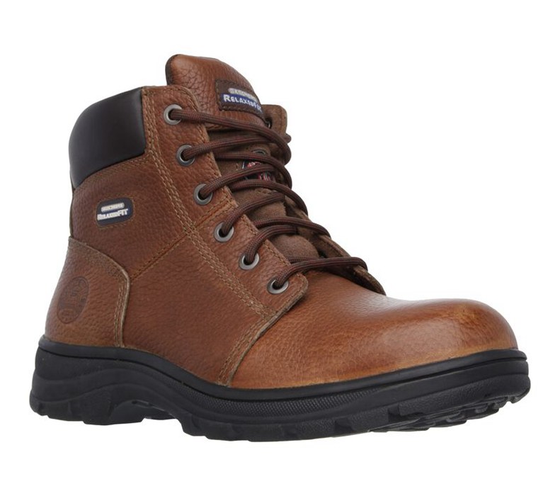 Skechers Relaxed Fit - Workshire St - Mens Work Boots Brown [AU-WC7178]